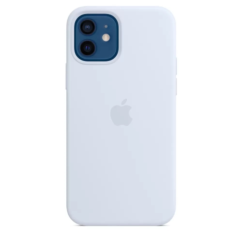 Силиконовый чехол Silicone case Apple MagSafe для iPhone 12/12 Pro Cloud Blue / Дымчато-Голубой