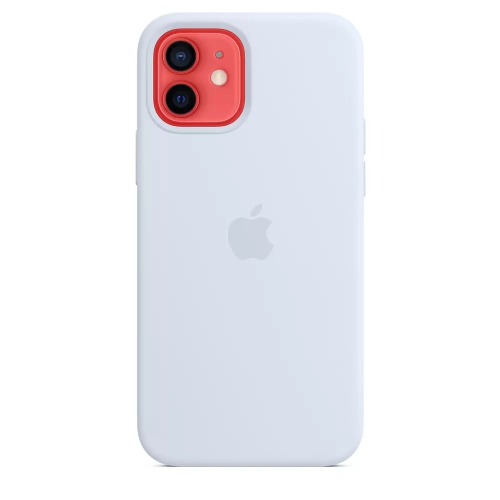 Силиконовый чехол Silicone case Apple MagSafe для iPhone 12/12 Pro Cloud Blue / Дымчато-Голубой