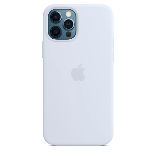 Силиконовый чехол Silicone case Apple MagSafe для iPhone 12/12 Pro Cloud Blue / Дымчато-Голубой