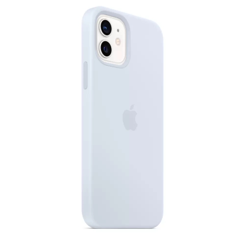 Силиконовый чехол Silicone case Apple MagSafe для iPhone 12/12 Pro Cloud Blue / Дымчато-Голубой