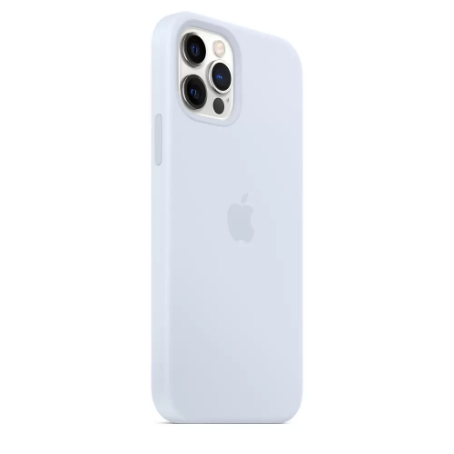 Силиконовый чехол Silicone case Apple MagSafe для iPhone 12/12 Pro Cloud Blue / Дымчато-Голубой