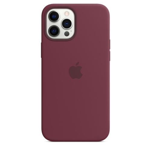 Силиконовый чехол Silicone case Apple MagSafe для iPhone 12 Pro Max Plum / Сливовый