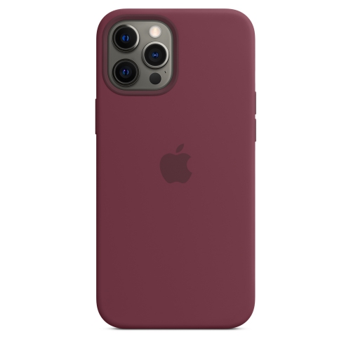 Силиконовый чехол Silicone case Apple MagSafe для iPhone 12 Pro Max Plum / Сливовый