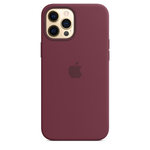 Силиконовый чехол Silicone case Apple MagSafe для iPhone 12 Pro Max Plum / Сливовый