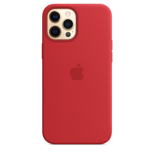 Кожаный чехол leather case Apple MagSafe для iPhone 12 Pro Max Red / Красный