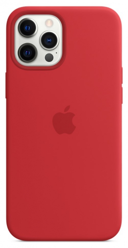 Кожаный чехол leather case Apple MagSafe для iPhone 12 Pro Max Red / Красный