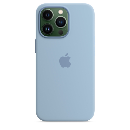 Силиконовый чехол Silicone case Apple MagSafe для iPhone 13 Pro Blue Fog / Синий Туман