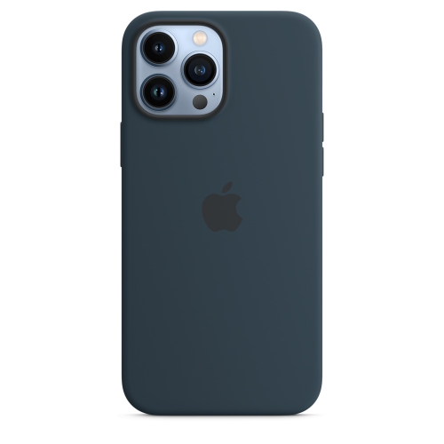 Силиконовый чехол Silicone case Apple MagSafe для iPhone 13 Pro Max Abyss Blue / Синий Омут