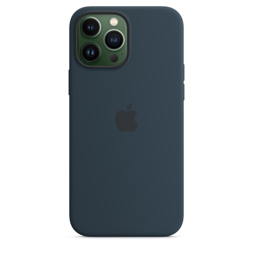 Силиконовый чехол Silicone case Apple MagSafe для iPhone 13 Pro Max Abyss Blue / Синий Омут