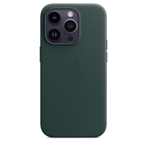Кожаный чехол Leather case Apple MagSafe для iPhone 12/12 Pro Forest Green / Зеленый Лес