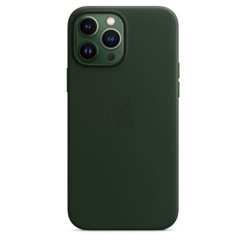 Кожаный чехол Leather case Apple MagSafe для iPhone 13 Pro Max Sequoia Green / Зеленая Секвойя