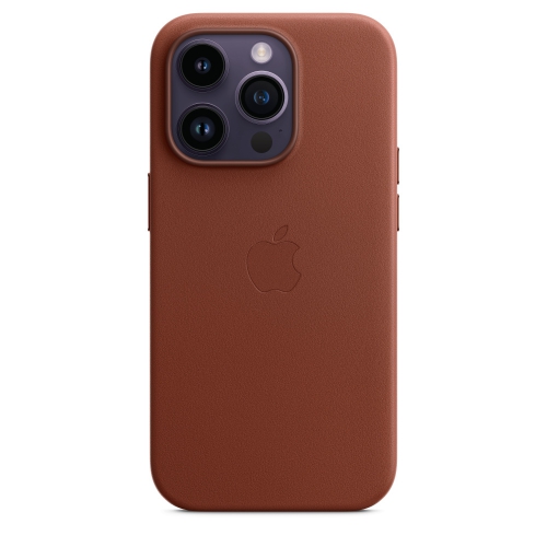 Кожаный чехол Leather case Apple MagSafe для iPhone 14 Pro Max Umber / Коричневый