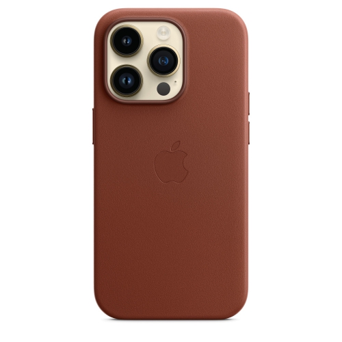 Кожаный чехол Leather case Apple MagSafe для iPhone 14 Pro Max Umber / Коричневый