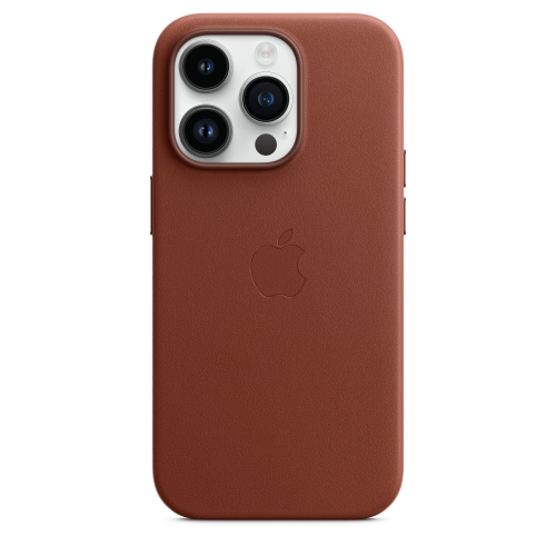 Кожаный чехол Leather case Apple MagSafe для iPhone 14 Pro Max Umber / Коричневый