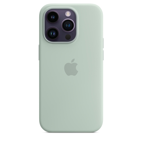 Силиконовый чехол Silicone case Apple MagSafe для iPhone 14 Pro Succulent / Суккулент