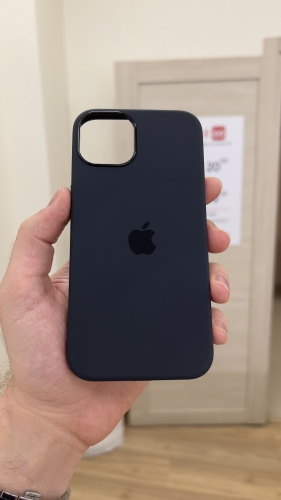 Силиконовый чехол Silicone case Apple MagSafe для iPhone 13 Midnight / Тёмная Ночь