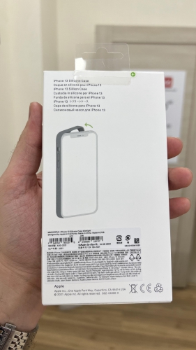 Силиконовый чехол Silicone case Apple MagSafe для iPhone 13 Midnight / Тёмная Ночь