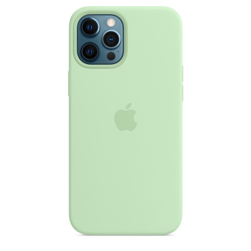 Силиконовый чехол Silicone case Apple MagSafe для iPhone 12 Pro Max Pistachio / Фисташковый