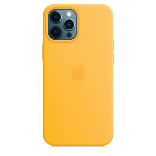Силиконовый чехол Silicone case Apple MagSafe для iPhone 12 Pro Sunflower / Ярко-Желтый