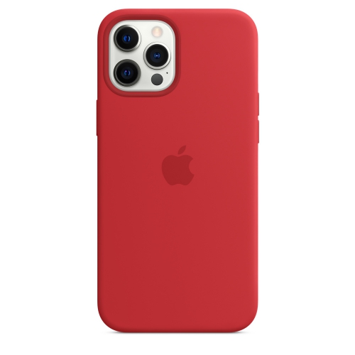 Силиконовый чехол Silicone case Apple MagSafe для iPhone 12 Pro Max Red / Красный