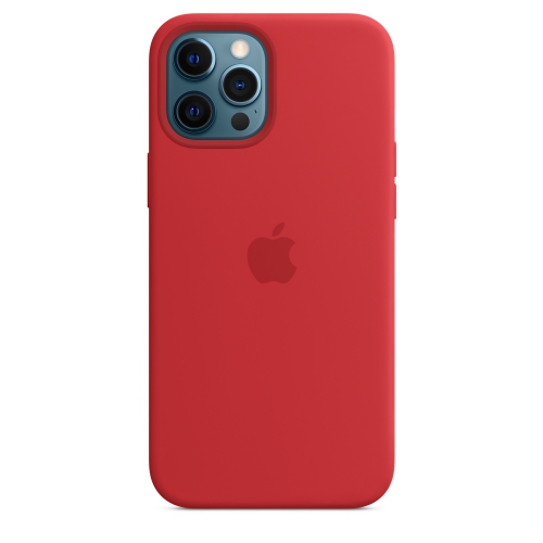 Силиконовый чехол Silicone case Apple MagSafe для iPhone 12 Pro Max Red / Красный