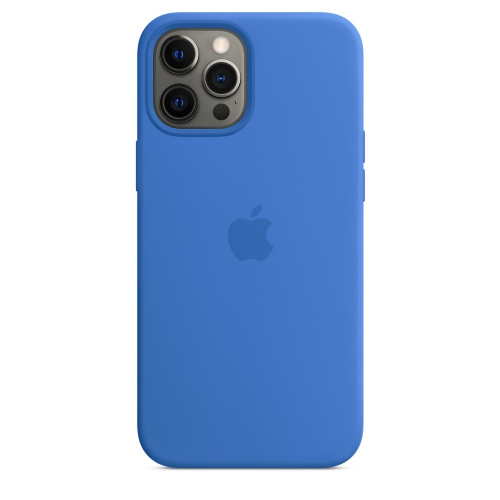 Силиконовый чехол Silicone case Apple MagSafe для iPhone 12 Pro Max Capri Blue / Капри