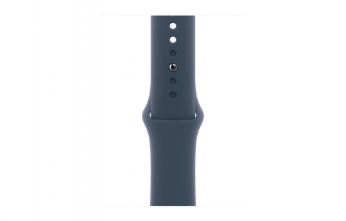 Часы Apple Watch SE 2023, 40 мм, корпус из алюминия серебристого цвета, спортивный ремешок цвета «синий шторм», размер S/M (MRE13)