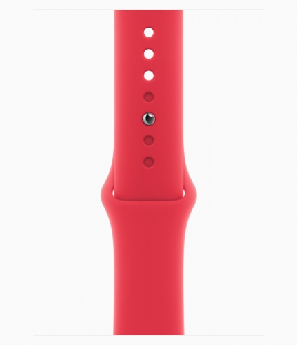 Часы Apple Watch Series 9, 45 мм, корпус из алюминия цвета (PRODUCT)RED, спортивный ремешок цвета (PRODUCT)RED, размер S/M (MRXJ3)