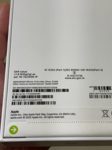 Apple iPhone 14 Pro Max 512Gb Silver