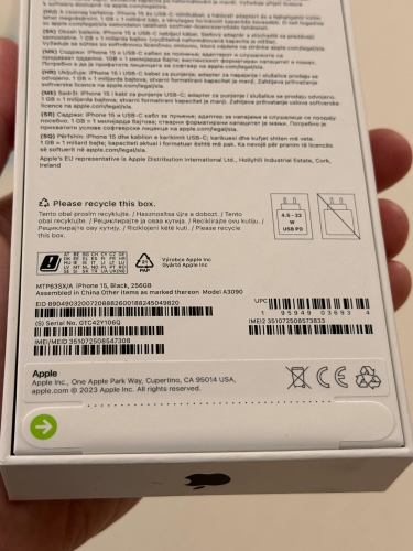 Apple iPhone 15 256Gb Black