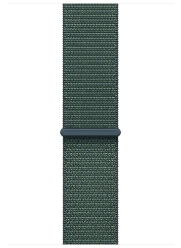 Часы Apple Watch SE 2024, 44 мм, корпус из алюминия цвета «сияющая звезда», спортивный браслет (loop) цвета «зелёное озеро» (MXEW3)