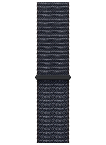 Часы Apple Watch SE 2024, 44 мм, корпус из алюминия цвета «тёмная ночь», спортивный браслет (loop) чернильного цвета (MXEP3)