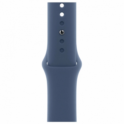 Часы Apple Watch SE 2024, 40 мм, корпус из алюминия серебристого цвета, спортивный ремешок джинсового цвета, размер S/M (MXEC3)