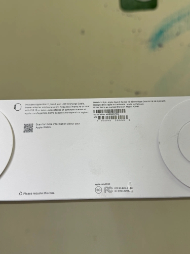 Часы Apple Watch Series 10, 42 мм, корпус из алюминия цвета «розовое золото», спортивный ремешок цвета «светлый румянец», размер S/M (MWWH3)