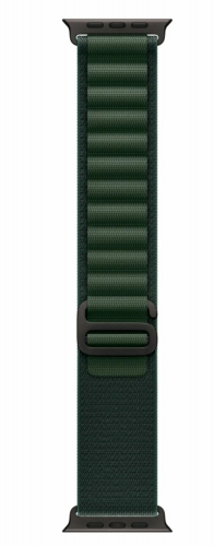 Часы Apple Watch Ultra 2 2024 Cellular, 49 мм, корпус из титана чёрного цвета, браслет Alpine Loop тёмно-зеленого цвета, размер S (MX4Q3)