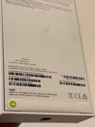 Apple iPhone 15 Pro 256Gb Blue Titanium