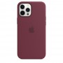 Силиконовый чехол Silicone case Apple MagSafe для iPhone 12 Pro Max Plum / Сливовый