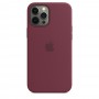 Силиконовый чехол Silicone case Apple MagSafe для iPhone 12 Pro Max Plum / Сливовый