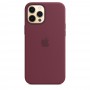 Силиконовый чехол Silicone case Apple MagSafe для iPhone 12 Pro Max Plum / Сливовый