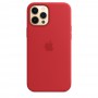 Кожаный чехол leather case Apple MagSafe для iPhone 12 Pro Max Red / Красный