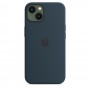 Силиконовый чехол Silicone case Apple MagSafe для iPhone 13 Abyss Blue / Синий Омут