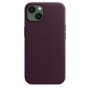 Кожаный чехол leather case Apple MagSafe для iPhone 13 Dark Cherry / Тёмная Вишня