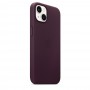 Кожаный чехол leather case Apple MagSafe для iPhone 13 Dark Cherry / Тёмная Вишня