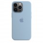 Силиконовый чехол Silicone case Apple MagSafe для iPhone 13 Pro Blue Fog / Синий Туман