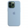 Силиконовый чехол Silicone case Apple MagSafe для iPhone 13 Pro Blue Fog / Синий Туман
