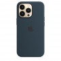 Силиконовый чехол Silicone case Apple MagSafe для iPhone 13 Pro Abyss Blue / Синий Омут