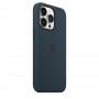 Силиконовый чехол Silicone case Apple MagSafe для iPhone 13 Pro Abyss Blue / Синий Омут
