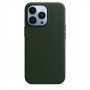 Кожаный чехол Leather case Apple MagSafe для iPhone 13 Pro Sequoia Green / Зеленая Секвойя