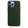 Кожаный чехол Leather case Apple MagSafe для iPhone 13 Pro Max Sequoia Green / Зеленая Секвойя