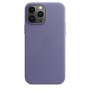 Кожаный чехол Leather case Apple MagSafe для iPhone 13 Pro Max Wisteria / Сиреневая Глициния